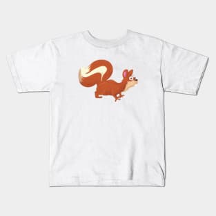 Cute Cartoon Squirrel Kids T-Shirt